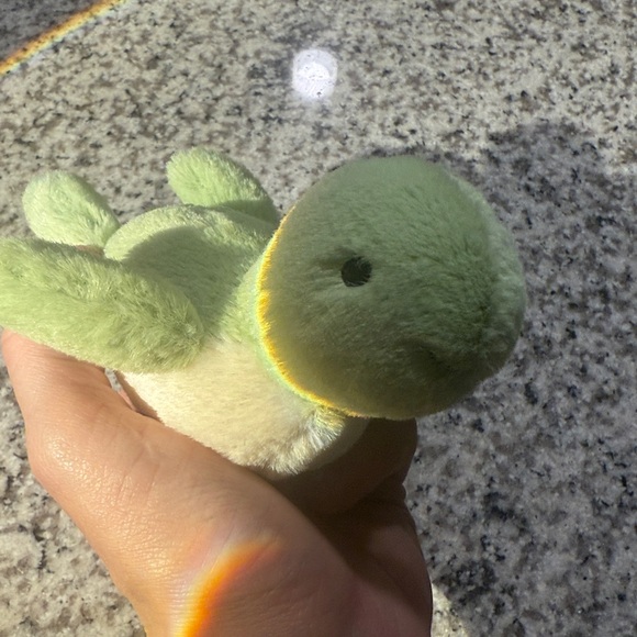 Jellycat Lime Green and Cream Turtle Plush - Picture 3 of 3